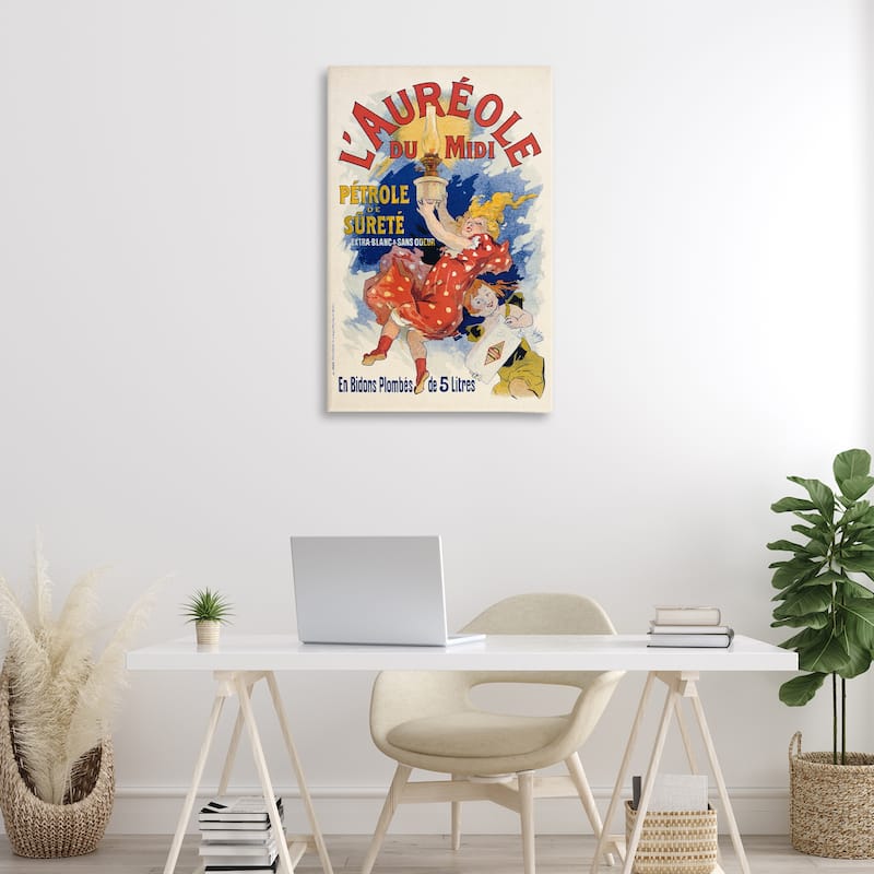 Stupell Antique Oil Lamp Advertisement Canvas Wall Art Design By Marcus Jules