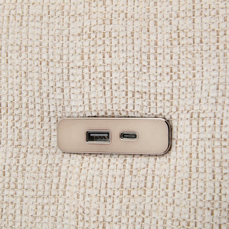 86.6" Modular Sectional Sofa with Ottoman and USB Ports, U-Shaped L-Shape Couch Bed with Chenille Fabric for Living Room