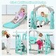preview thumbnail 6 of 21, Costway 4-in-1 Toddler Climber and Swing Set w/ Basketball Hoop & Ball