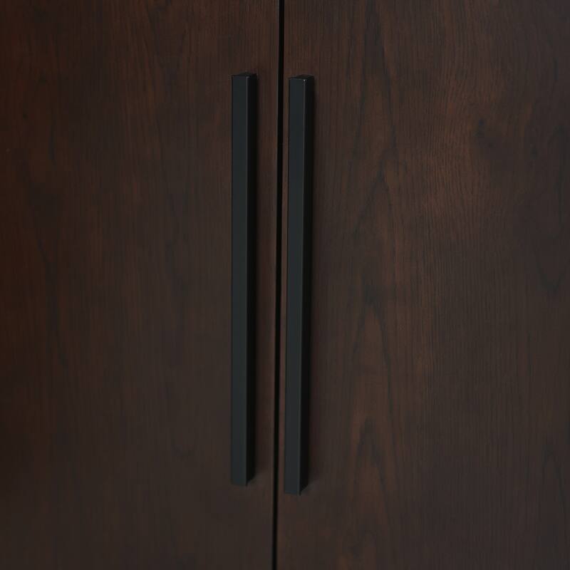 Sideboard Cabinet with Adjustable Shelves, Wooden Storage Cabinet with Long Handles, Kitchen Buffet Cabinet with 4 Door