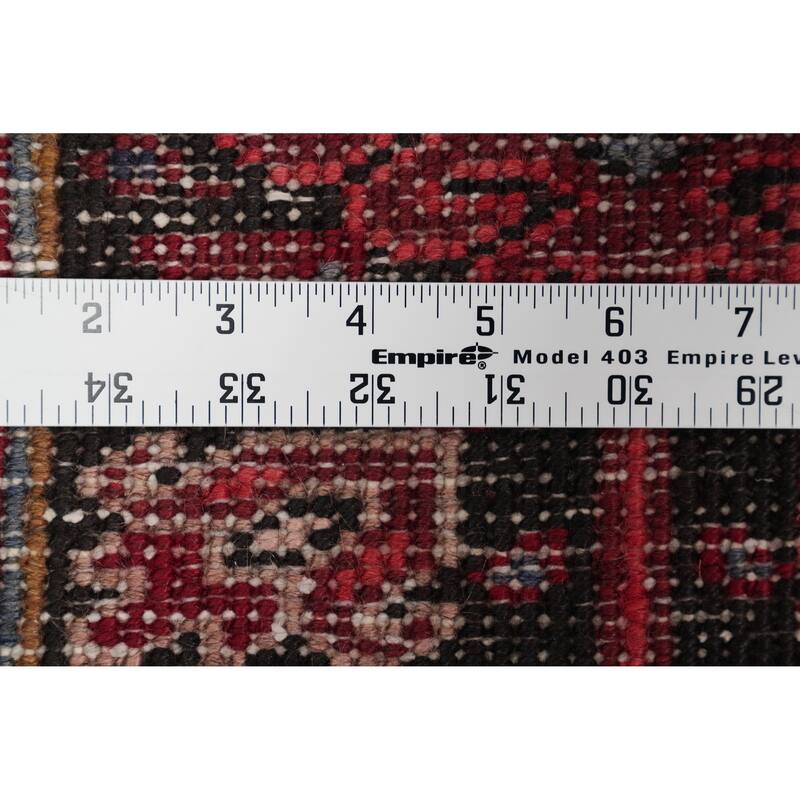 Hand Knotted Oriental 100% Wool Carpet Traditional Medallion Red Heriz Area Rug - 11' 7'' X 9' 2''