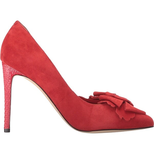 nine west red suede pumps