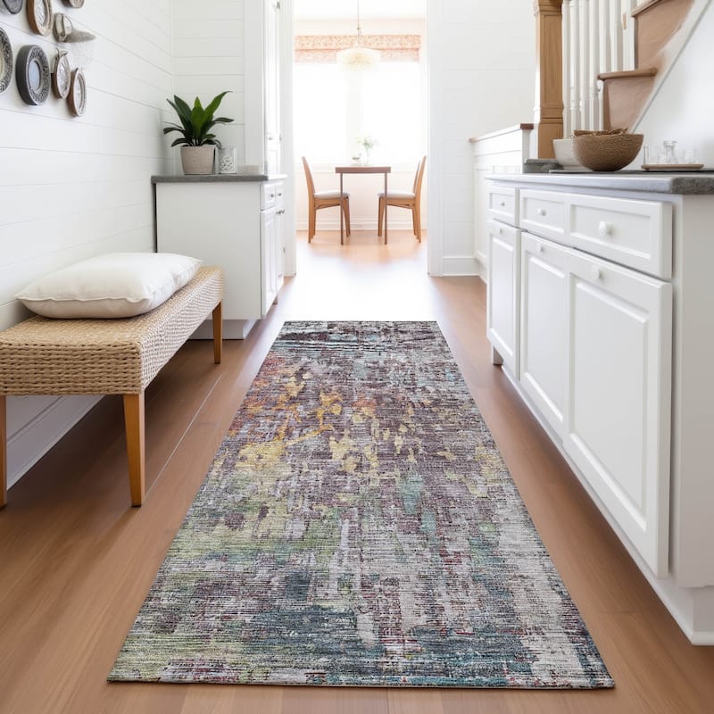 Premium Washable Super Soft Modern Ombre Mayfield Rug - Pewter - 2'3" x 7'6"