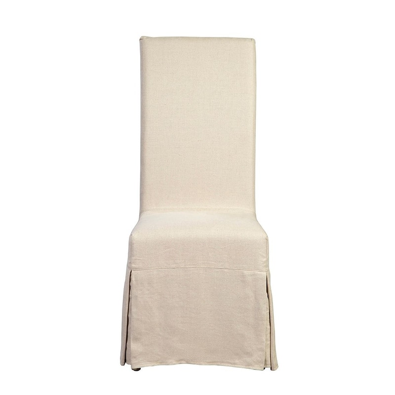 Furniture Classics Fabric Linen Slip Covered Parsons Chair
