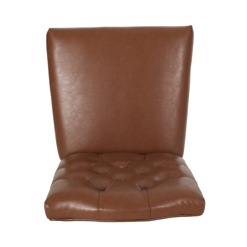 Modern Set of 2 Dining Chairs with Tufted Diamond-Stitched Backrest, Padded Seat, Solid Wood Legs for Dining Room, Living Room