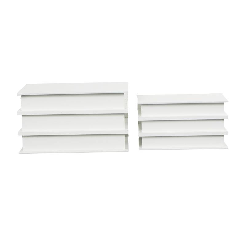 White or Black Canvas Faux Storage Book Box with Live, Laugh, Love Text (Set of 2)