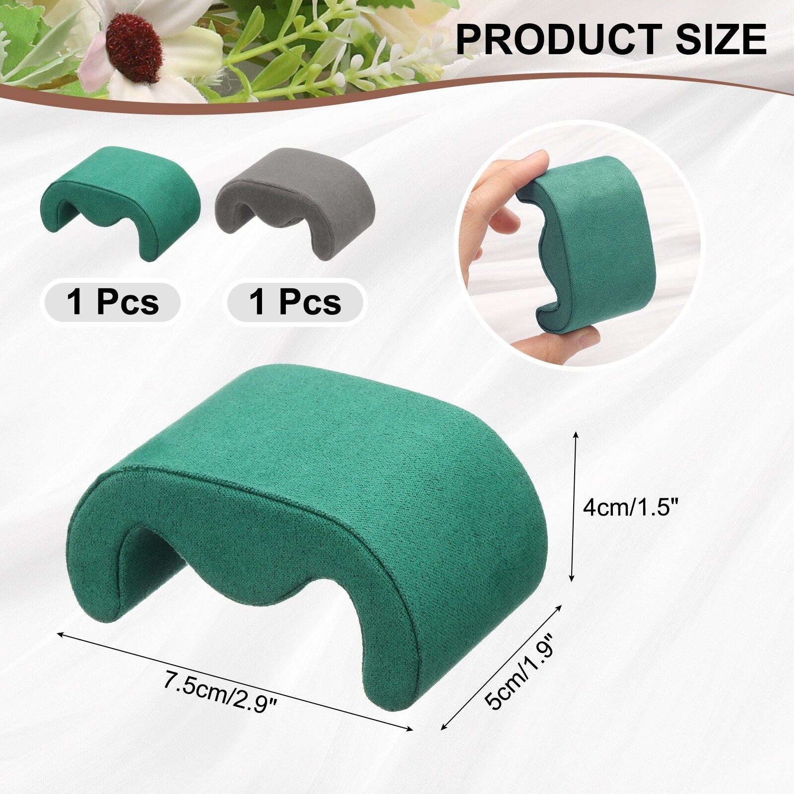 Watch Case Pillows, m Shaped Watch Display Pillow Velvet Watch Cushion Replacement for Watch Bracelet Display Storage