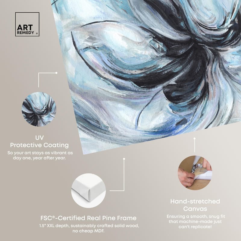 Soft Blues Canvas by Art Remedy, Gallery Wrapped
