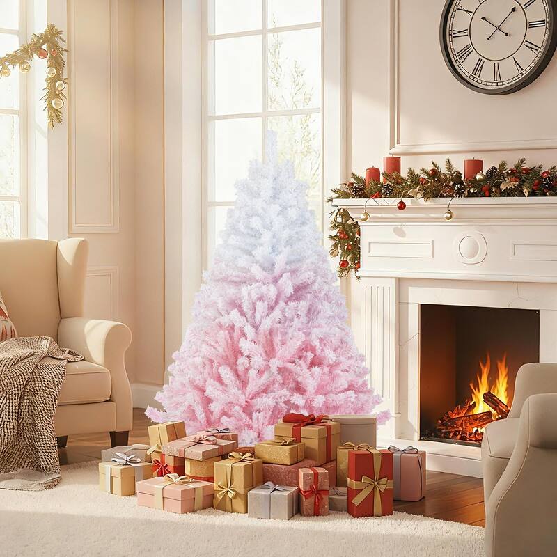 Costway 5/6/7/8 FT Artificial Christmas Tree with 456/820/1264/1774 - See Details