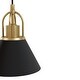 preview thumbnail 7 of 6, Hunter Carrington Isle Black / Luxe Gold Pendant - Island, Dining Room, Foyer, Bedroom - Casual, Transitional, Cone - Designer!