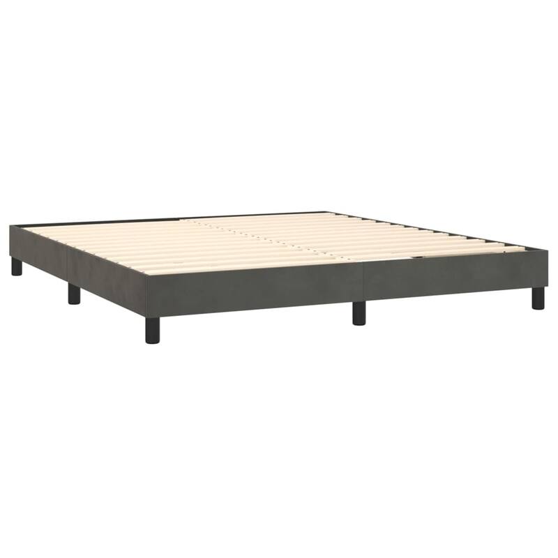 vidaXL Bed Frame Box Spring Platform Bed with Mattress for Bedroom Velvet