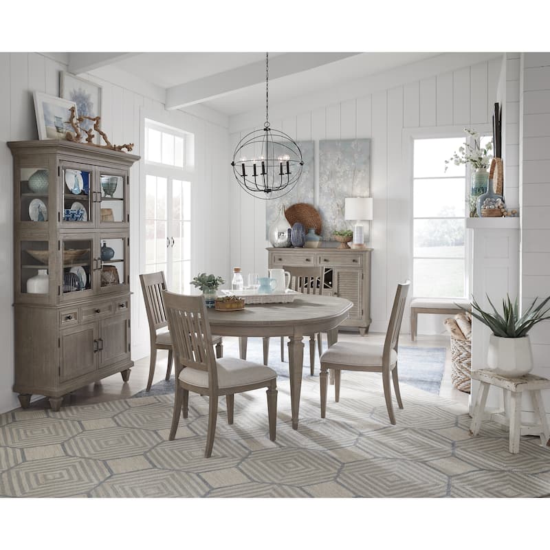 Magnussen Home Lancaster Dovetail Grey Dining Cabinet - 48''W x 18''D x 80''H