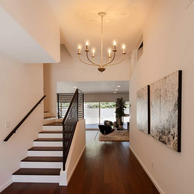 6-Light Vintage Candle Chandelier Light for Dining Room Bedroom Kitchen