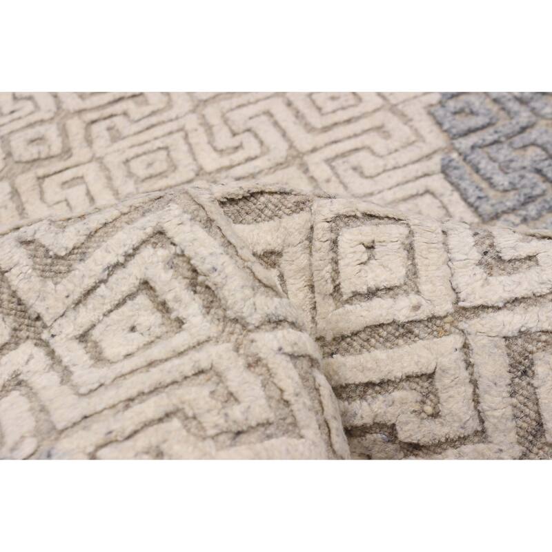 ECARPETGALLERY Hand-knotted Tangier Ivory Wool Rug - 5'2 x 7'10