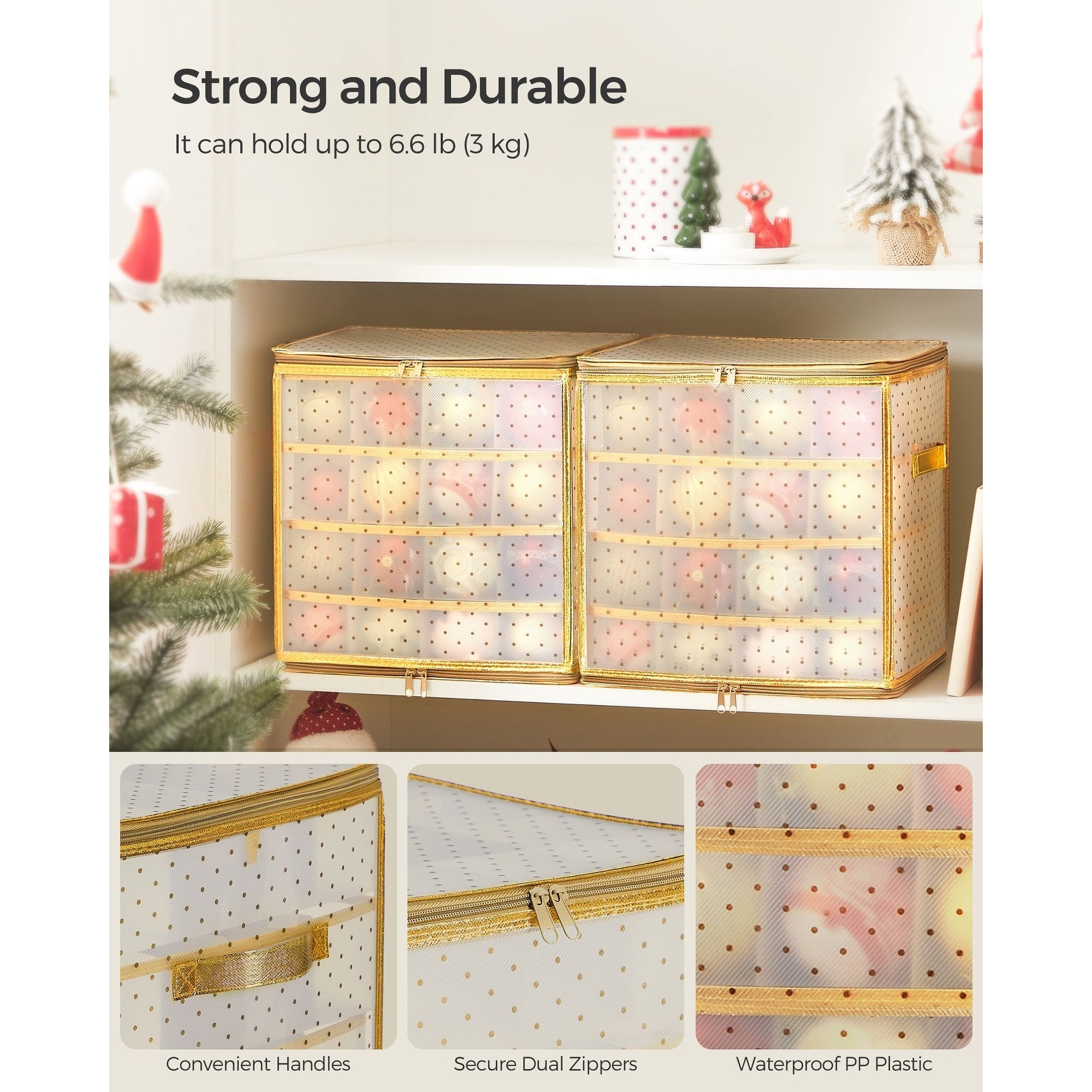 Plastic Christmas Ornament Storage Box - 13.2L x 13.2W x 13.4H - Bed  Bath & Beyond - 39679632