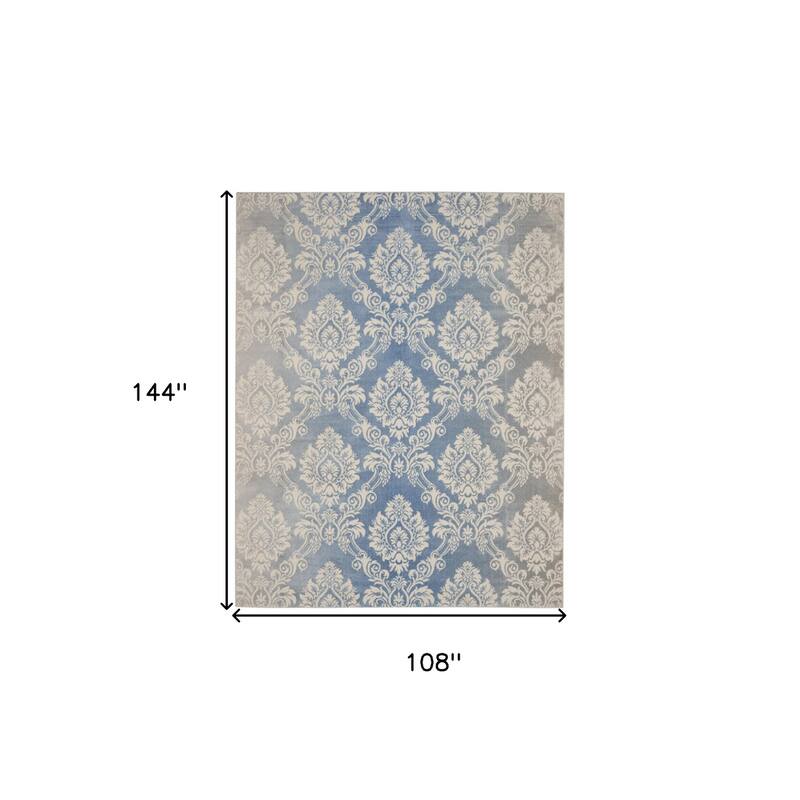 Hoba Distressed Non Skid Low Pile Area Rug By HomeRoots - 144' X '108' X '0.25