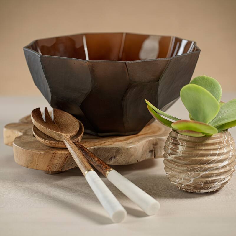 Vita Amber Glass Bowl