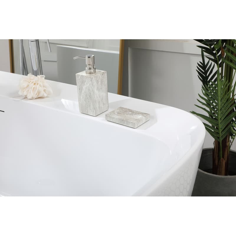 Chad Soaking Bathtub in Glossy White