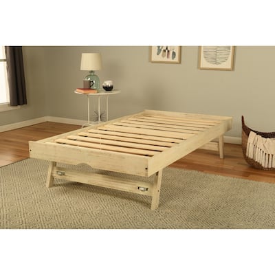Somette Marisa Pop Up Trundle Bed in Weathered White (Mattress Not Included)