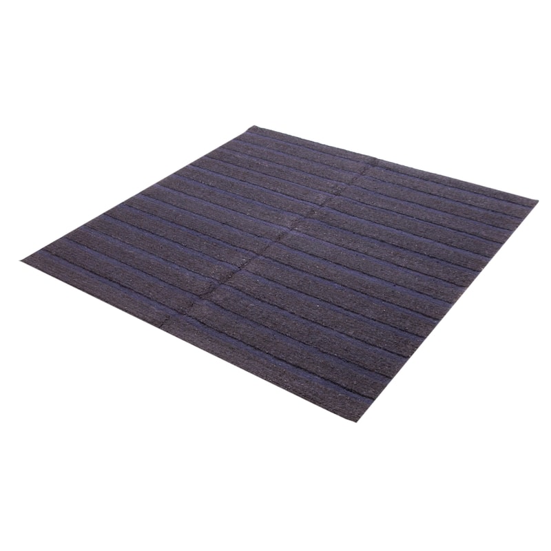ECARPETGALLERY Flat-Weave Natural Navy Wool Tapestry Kilim - 6'7 x 6'8