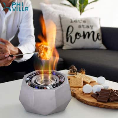 9" Terra Fab Portable Tabletop Fire Bowl Indoor/Outdoor Fire Pit