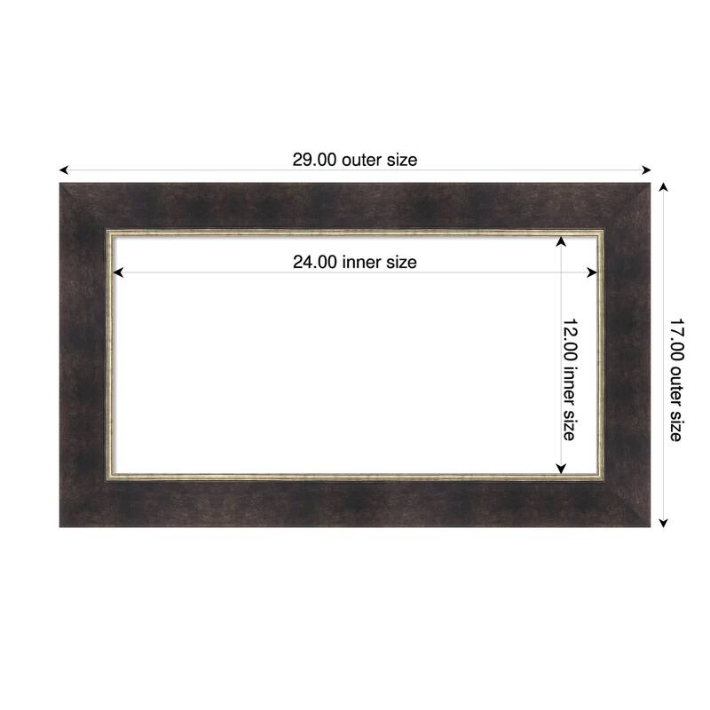 Odin Antique Bronze Framed Dry Erase Magnetic Board - 29 x 17 in
