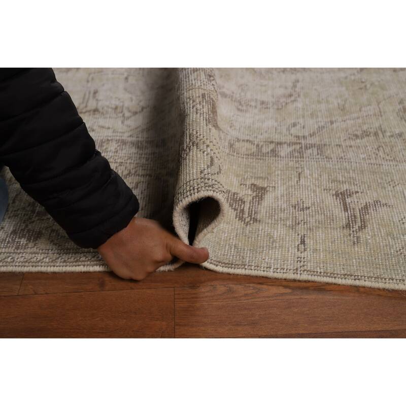 Tabriz Persian Vintage Area Rug Handmade Traditional Wool Carpet - 8'11" x 12'4"