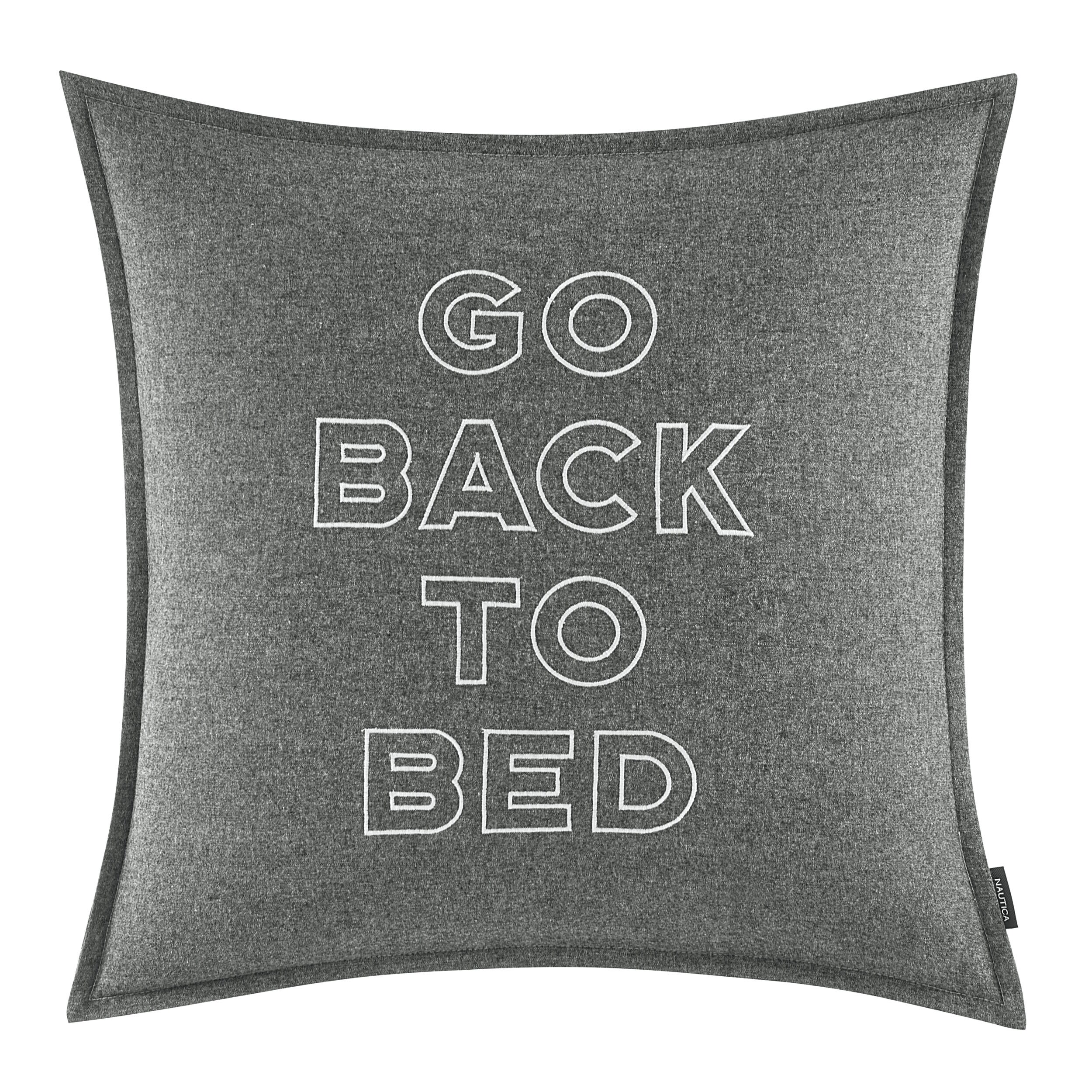 Shop Nautica Go Back To Bed Craver Grey Throw Pillow