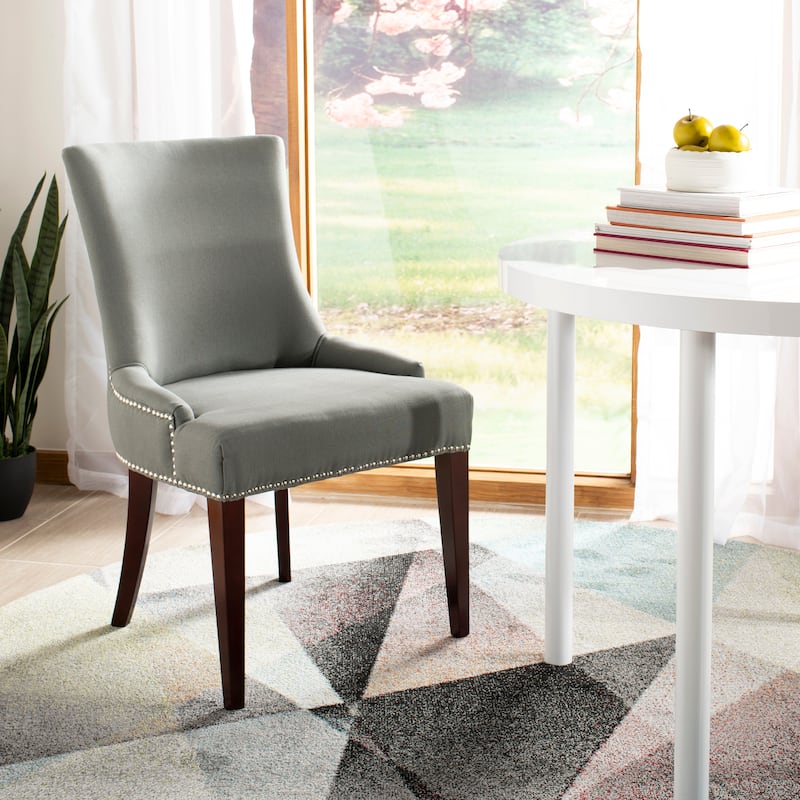 SAFAVIEH Brittney Beige Linen Dining Chair - 22" x 24.8" x 36.4" - 22"Wx25"Dx36"H