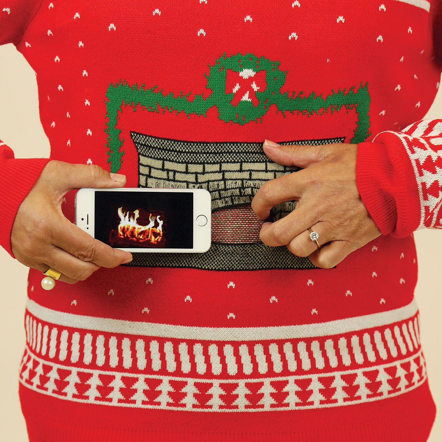Shop Unisex Adult Crackling Fireplace Christmas Sweater Free Shipping On Orders Over 45 Overstock 17763776