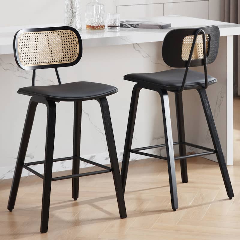 26-Inch Upholstered Counter/ Bar Stools Set of 2 or 3 - 35.1"H x 17.7"W x 19.5"D