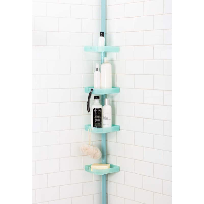 Bath Bliss 4 Tier Tension Corner Shower Organizer Caddy