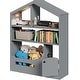 preview thumbnail 4 of 12, Kids Bookshelf,Toy Storage Organizer,Wooden Toddler Bookcase with Motion Sensor Light