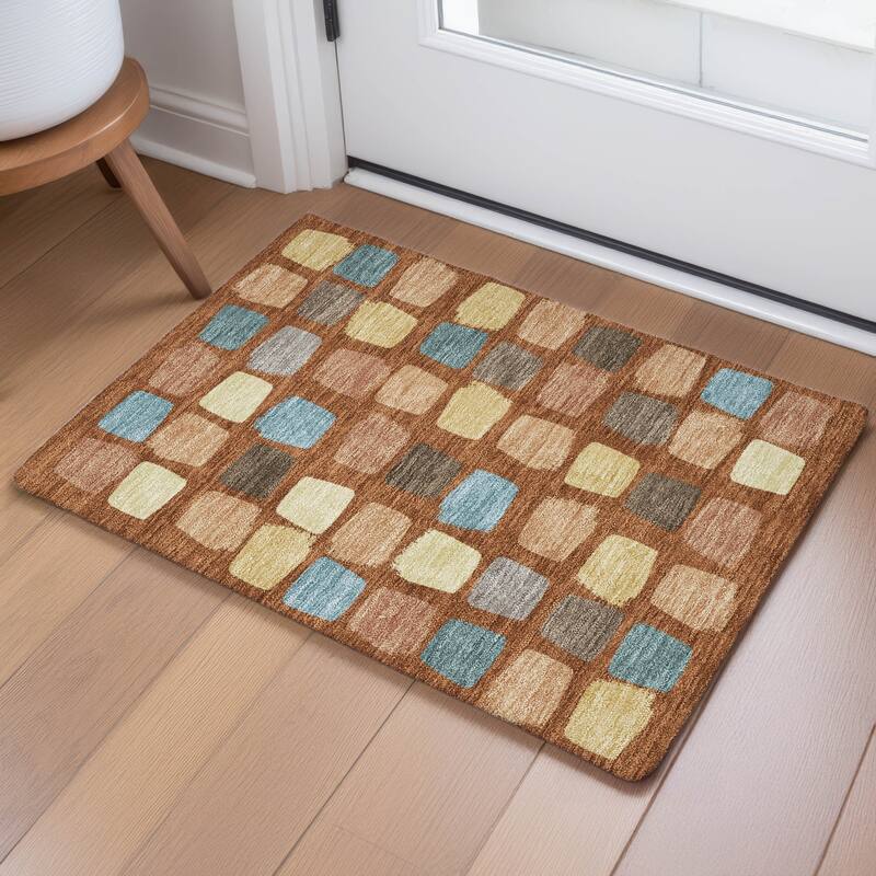 Machine Washable Indoor/ Outdoor Casual Hoppy Chantille Rug