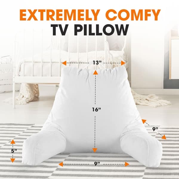 dimension image slide 5 of 10, Cheer Collection Kids Memory Foam TV And Reading Pillow