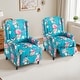 preview thumbnail 16 of 16, 29'' W Vintage Floral Manual Push Back Recliner Chair Set of 2