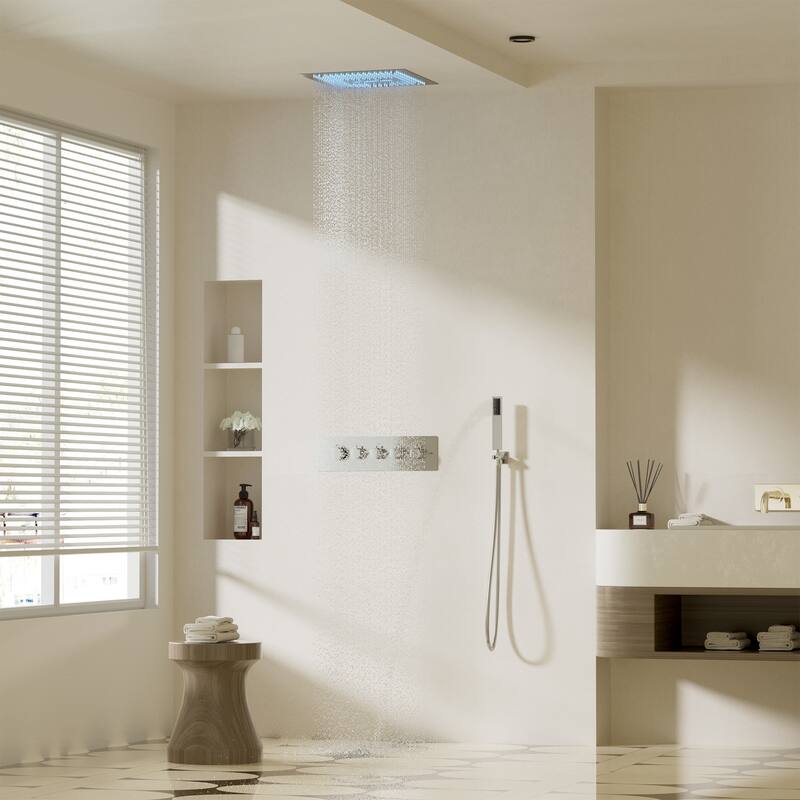 4 Functions Shower System with Multi-Function Remote Control 64 Color Lights