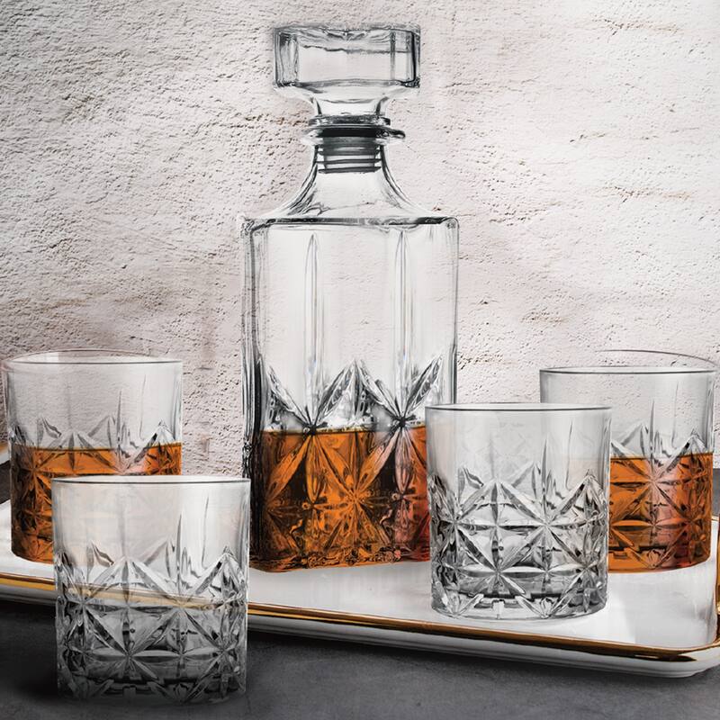 Luisville Whiskey Set - Set of 7 - 11"W x 21"D x 10"H