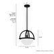 preview thumbnail 3 of 10, Hunter Wedgefield 1 Light Pendant - Kitchen Island, Dining Room, Bedroom - Contemporary, Transitional