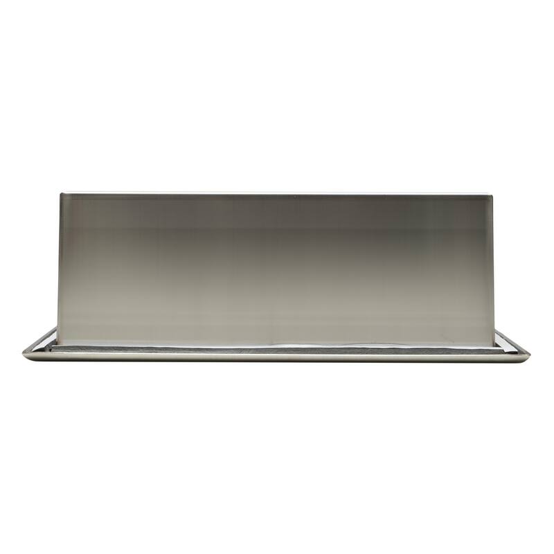 ALFI brand 24" x 12" Brushed Stainless Steel Horizontal Single Shelf Bath Shower Niche
