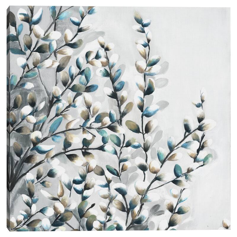 Watercolor Willows Light Square by Frank Parson Canvas Art Print