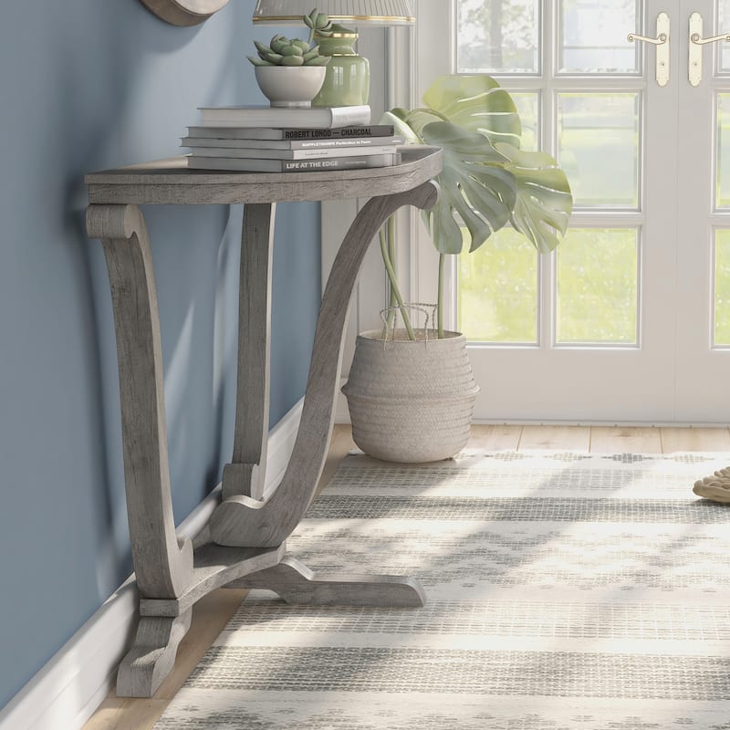 DH BASIC Farmhouse Vintage Grey Oak 48-inch Entryway Console Table by Denhour
