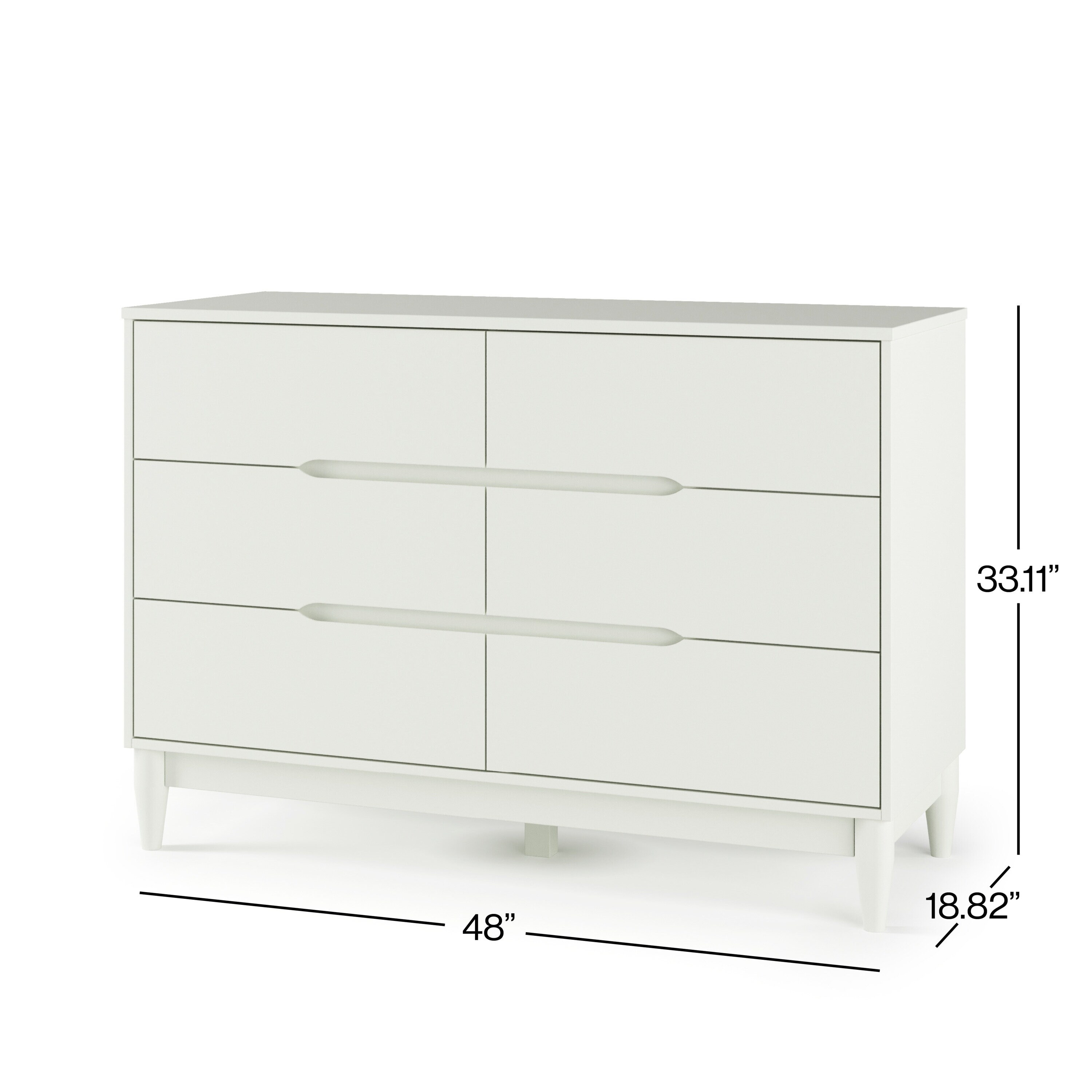 angel line madison 6 drawer double dresser white DaVinci Jayden 6-Drawer Double Wide Dresser White