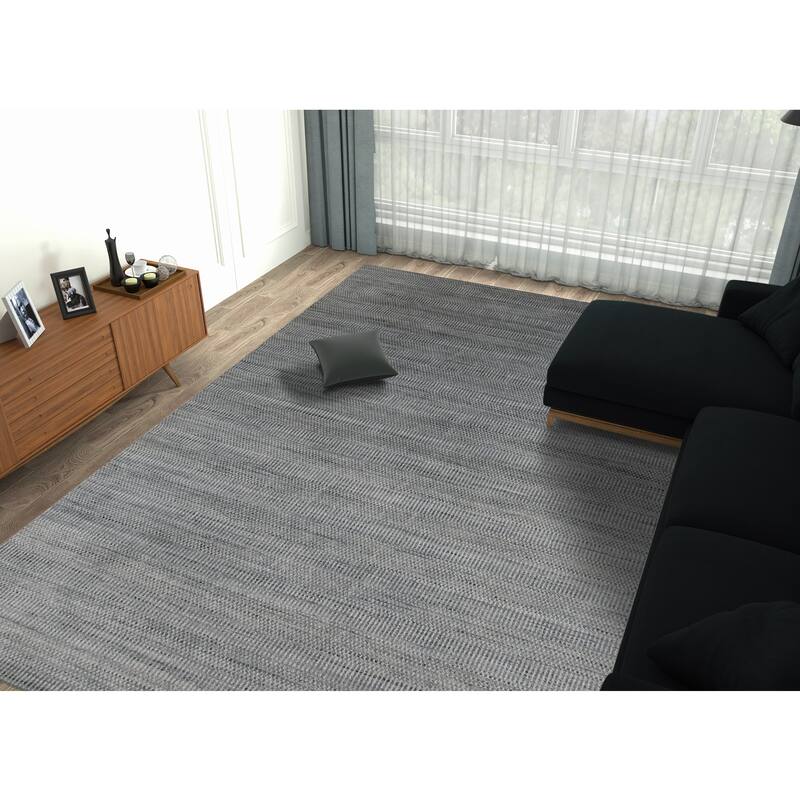 The Gray Barn Waddesdon Transitional Hand-woven Area Rug - 3' x 5' - Silver