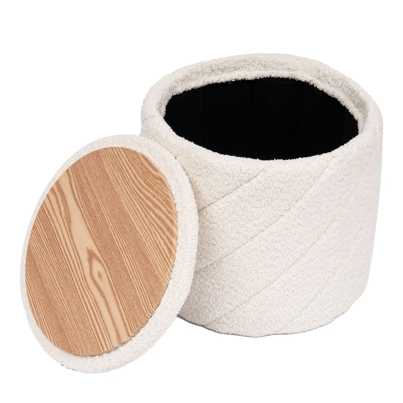 Diagonal Tufted Foldable Storage Ottoman with Reversible Lid