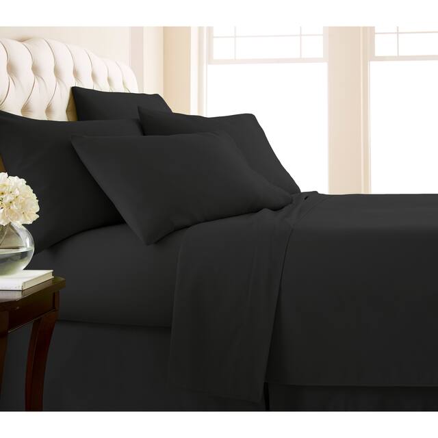 Vilano Series Extra Deep Pocket 6-piece Bed Sheet Set - Twin - Black