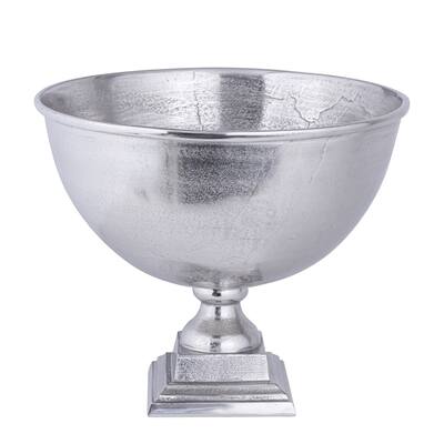 Raw Alum. Sq. Base Planter/Wine Cooler - RAW NICKEL