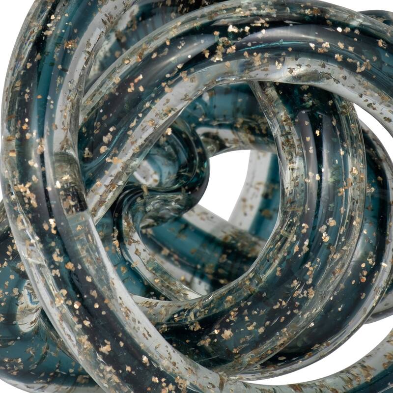 Sagebrook Home Sculptural Glass Abstract Knot, Decorative Objects, Home Accent Piece