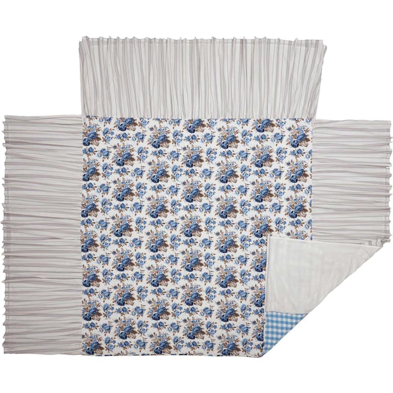 Annie Floral Coverlet- Blue or Portabella