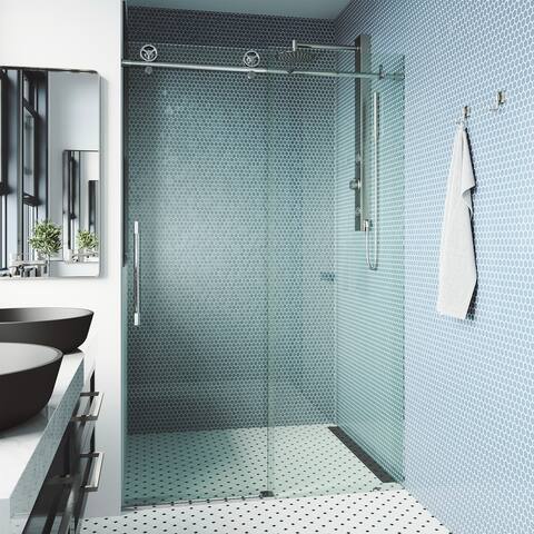 VIGO Cass Frameless Sliding Shower Door